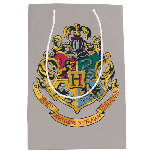 Harry Potter | Hogwarts Crest - Volledige kleur Medium Cadeauzakje (Voorkant)