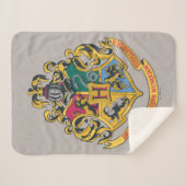 Harry Potter | Hogwarts Crest - Volledige kleur Sherpa Deken (Voorkant (horizontaal))