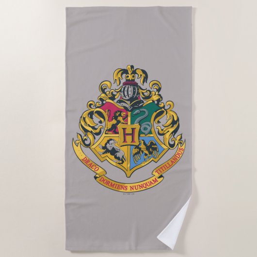 Harry Potter | Hogwarts Crest - Volledige kleur Strandlaken (Voorkant)