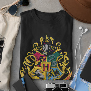 Harry Potter   Hogwarts Crest - Volledige kleur Tri-Blend Shirt