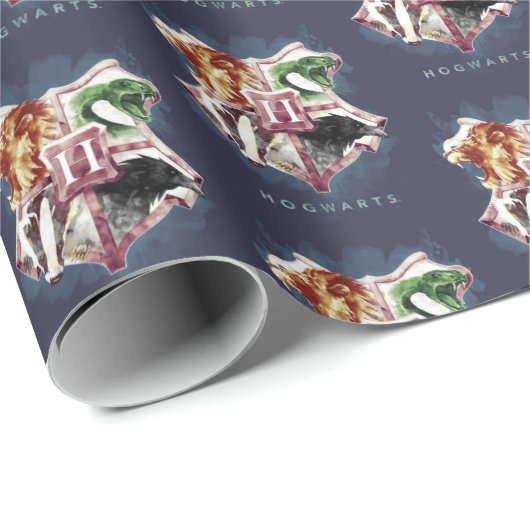 Harry Potter | HOGWARTS™ Crest Watercolor Cadeaupapier (Rol Hoek)