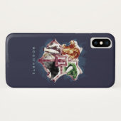Harry Potter | HOGWARTS™ Crest Waterverf Case-Mate iPhone Case (Achterkant (horizontaal))
