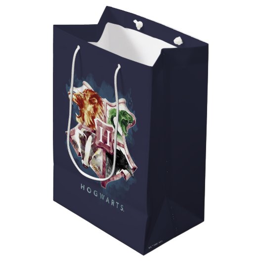 Harry Potter | HOGWARTS™ Crest Waterverf Medium Cadeauzakje (Voorkant Gekanteld)