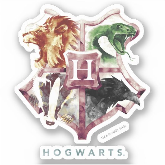 Harry Potter | HOGWARTS™ Crest Waterverf Sticker (Voorkant)