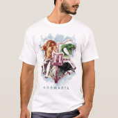Harry Potter | HOGWARTS™ Crest Waterverf T-shirt (Voorkant)