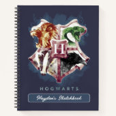 Harry Potter | HOGWARTS™ Crest Waterverf Tekening Notitieboek (Voorkant)
