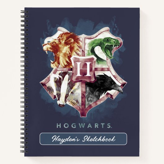 Harry Potter | HOGWARTS™ Crest Waterverf Tekening Notitieboek (Voorkant)