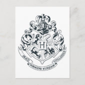 Harry Potter | Hogwarts Crest - zwart en wit Briefkaart (Voorkant)