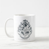 Harry Potter| Hogwarts Crest - Zwart en wit Koffiemok (Links)