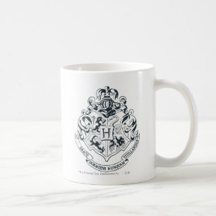Harry Potter  Hogwarts Crest - Zwart en wit Koffiemok