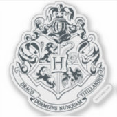 Harry Potter| Hogwarts Crest - Zwart en wit Sticker (Voorkant)