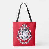 Harry Potter| Hogwarts Crest - Zwart en wit Tote Bag (Achterkant)