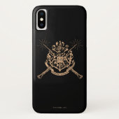 Harry Potter | Hogwarts Crossed Wands Crest Case-Mate iPhone Case (Achterkant)