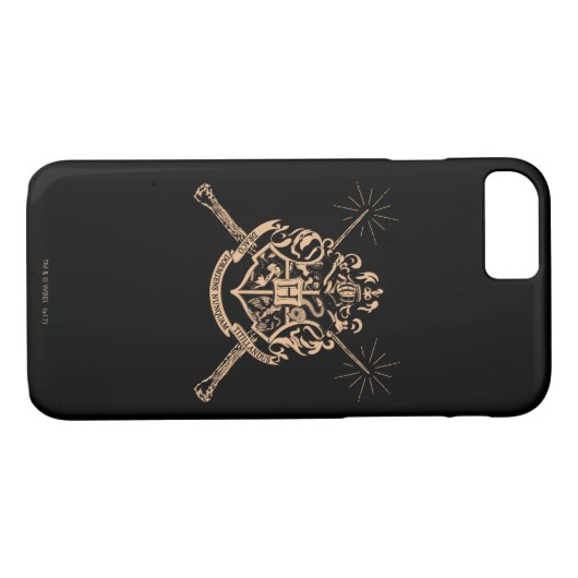 Harry Potter | Hogwarts Crossed Wands Crest Case-Mate iPhone Case (Achterkant (Horizontaal))