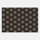 Harry Potter | Hogwarts Crossed Wands Crest Inpakpapier Vel (Voorkant 3)