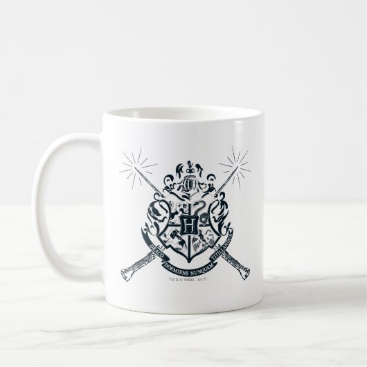 Harry Potter | Hogwarts Crossed Wands Crest Koffiemok (Links)