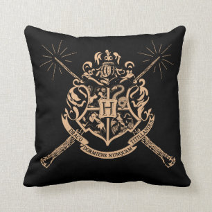 Harry Potter   Hogwarts Crossed Wands Crest Kussen
