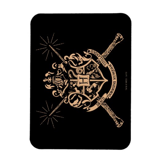 Harry Potter | Hogwarts Crossed Wands Crest Magneet (Verticaal)