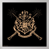Harry Potter| Hogwarts Crossed Wands Crest Poster (Voorkant)