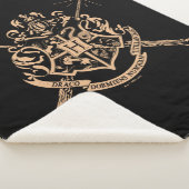 Harry Potter | Hogwarts Crossed Wands Crest Sherpa Deken (3/4)