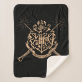 Harry Potter | Hogwarts Crossed Wands Crest Sherpa Deken (Voorkant)