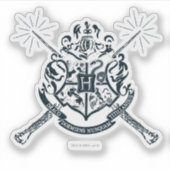 Harry Potter | Hogwarts Crossed Wands Crest Sticker (Voorkant)