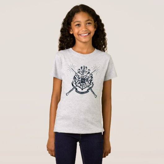 Harry Potter | Hogwarts Crossed Wands Crest T-shirt (Voorkant volledig)
