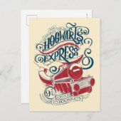 Harry Potter | Hogwarts Express Typografie Briefkaart (Voorkant / Achterkant)