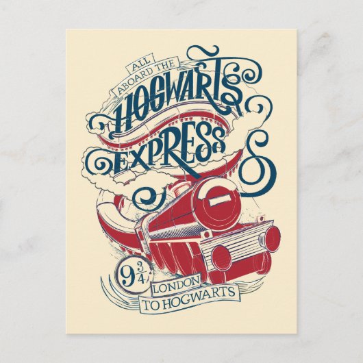 Harry Potter | Hogwarts Express Typografie Briefkaart (Voorkant)
