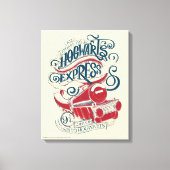 Harry Potter | Hogwarts Express Typografie Canvas Afdruk (Voorkant)