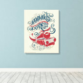 Harry Potter | Hogwarts Express Typografie Canvas Afdruk (Insitu (Houten vloer))