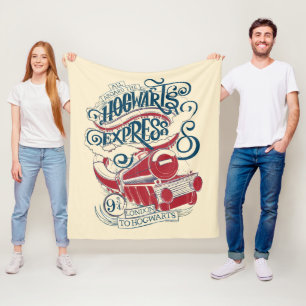 Harry Potter   Hogwarts Express Typografie Fleece Deken