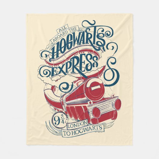 Harry Potter | Hogwarts Express Typografie Fleece Deken (Voorkant)