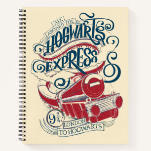 Harry Potter   Hogwarts Express Typografie Notitieboek