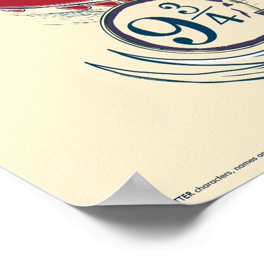 Harry Potter | Hogwarts Express Typografie Poster (Hoek)