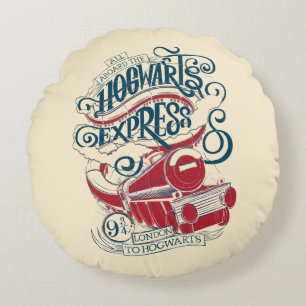 Harry Potter   Hogwarts Express Typografie Rond Kussen