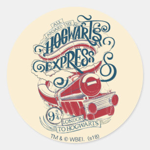 Harry Potter   Hogwarts Express Typografie Ronde Sticker