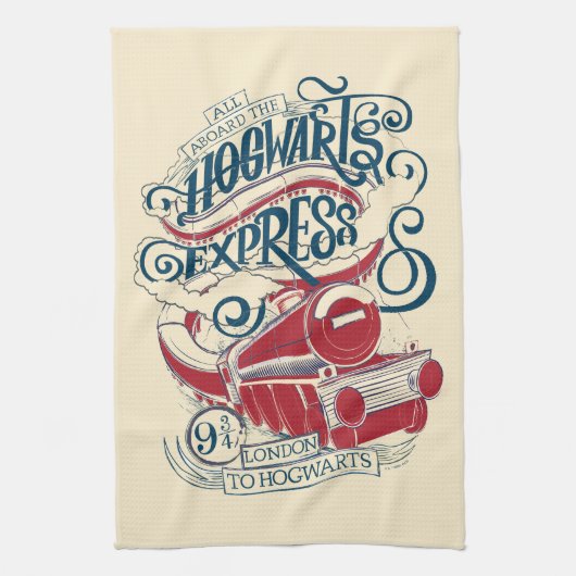 Harry Potter | Hogwarts Express Typografie Theedoek (Verticaal)