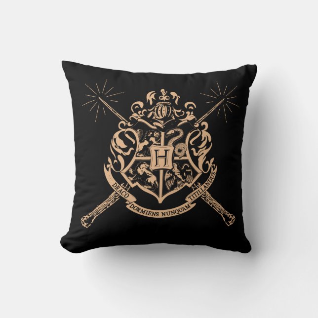 Harry Potter | Hogwarts Gekruiste Tovenarenembleem Kussen (Voorkant)