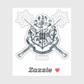 Harry Potter | Hogwarts Gekruiste Toverstokken Wap Sticker (Vel)