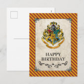 Harry Potter| Hogwarts Happy Birthday Briefkaart (Voorkant / Achterkant)