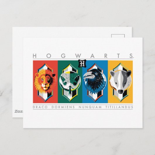 Harry Potter| HOGWARTS™ House Sigils Briefkaart (Voorkant / Achterkant)