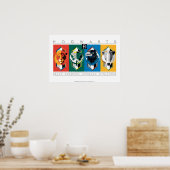 Harry Potter | HOGWARTS™ House Sigils Poster (Keuken)