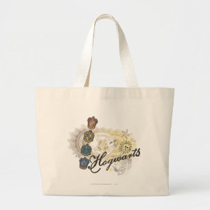 Harry Potter Hogwarts Houses - Volledige kleur Grote Tote Bag