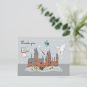 Harry Potter Hogwarts Kasteel Baby Shower Bedankt Briefkaart (Staand voorkant)
