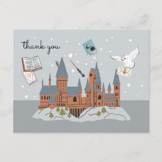Harry Potter Hogwarts Kasteel Baby Shower Bedankt Briefkaart (Voorkant)