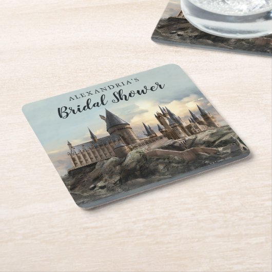 Harry Potter | Hogwarts Kasteel Bruidsfeestje Kartonnen Onderzetters (Schuin)