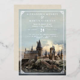 Harry Potter | Hogwarts Kasteel Bruiloft Folie Uitnodiging