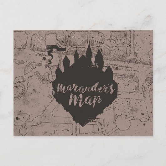 Harry Potter | HOGWARTS™ Kasteel Plattegrond van d Briefkaart (Voorkant)