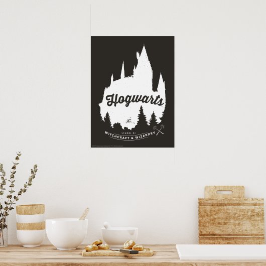 Harry Potter | HOGWARTS™ Kasteel Typografie Poster (Keuken)